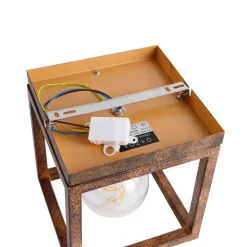 QAZQA Deckenleuchten|Wohnzimmerlampen*Industrielle Deckenleuchte rostbraun - Käfig