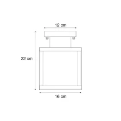 QAZQA Gartenbeleuchtung|Deckenleuchten Außen*Industrielle Deckenleuchte für Außenbereich Holz mit Klarglas - Rotterdam