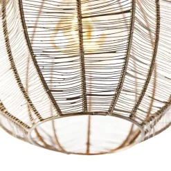 QAZQA Deckenleuchten|Wohnzimmerlampen*Industrielle Deckenleuchte Bronze mit Schwarz - Dong