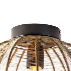 QAZQA Deckenleuchten|Wohnzimmerlampen*Industrielle Deckenleuchte Bronze mit Schwarz - Dong