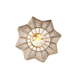 QAZQA Deckenleuchten|Wohnzimmerlampen*Industrielle Deckenleuchte Bronze mit Schwarz - Dong