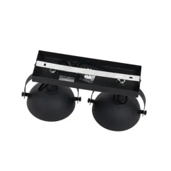 QAZQA Küchenlampen|Esszimmerlampen*Industrielle Deckenleuchte schwarz mit Gold 2-flammig verstellbar – Magnax