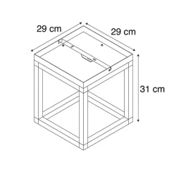 QAZQA Deckenleuchten|Wohnzimmerlampen*Industrielle Deckenleuchte schwarz - Big Cage 2