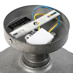 QAZQA Deckenleuchten|Wohnzimmerlampen*Industrielle Deckenleuchte Antik Silber 25,5 cm - Kurs