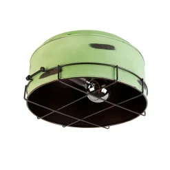 QAZQA Schlafzimmerlampen|Küchenlampen*Industrielle Deckenleuchte grün 35 cm - Barril