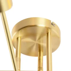 QAZQA Küchenlampen|Deckenleuchten*Industrielle Deckenleuchte Messing 6 Lichter - Sydney