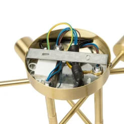 QAZQA Küchenlampen|Deckenleuchten*Industrielle Deckenleuchte Messing 6 Lichter - Sydney