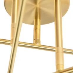 QAZQA Küchenlampen|Deckenleuchten*Industrielle Deckenleuchte Messing 6 Lichter - Sydney