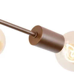 QAZQA Schlafzimmerlampen|Küchenlampen*Industrielle Deckenleuchte dunkelbronze 6-flammig – Sydney