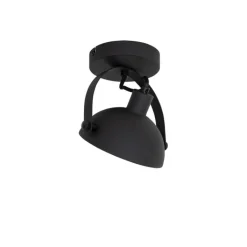 QAZQA Küchenlampen|Esszimmerlampen*Industrielle Deckenleuchte schwarz mit Gold 15 cm verstellbar – Magnax