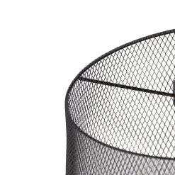QAZQA Deckenleuchten|Wohnzimmerlampen*Industrielle Deckenleuchte schwarz - Drum Mesh