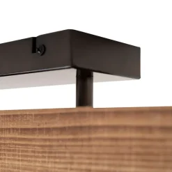 QAZQA Deckenleuchten|Wohnzimmerlampen*Industrielle Deckenleuchte aus Holz - Reena
