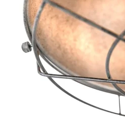 QAZQA Deckenleuchten|Wohnzimmerlampen*Industrielle Deckenleuchte Antik Silber 32 cm - Kurs