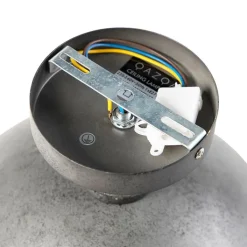 QAZQA Deckenleuchten|Wohnzimmerlampen*Industrielle Deckenleuchte Antik Silber 32 cm - Kurs