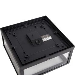 QAZQA Gartenbeleuchtung|Badezimmerlampen*Industrielle Deckenleuchte schwarz IP44 - Charlois