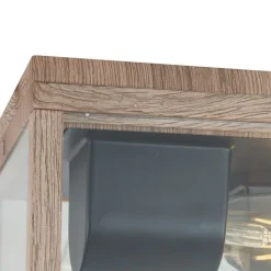 QAZQA Gartenbeleuchtung|Deckenleuchten Außen*Industrielle Deckenleuchte Holzoptik IP44 2-flammig - Charlois