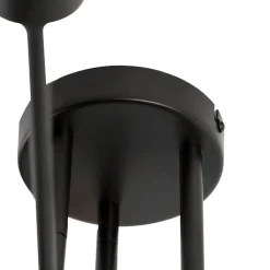 QAZQA Schlafzimmerlampen|Küchenlampen*Industrielle Deckenleuchte schwarz 6 Lichter - Sydney