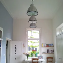 QAZQA Pendelleuchten|Wohnzimmerlampen*Industrielle Hängelampe Aluminium 38 cm dimmbar - Anteros