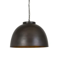 QAZQA Pendelleuchten|Wohnzimmerlampen*Industrielle Hängelampe Antikbraun 60 cm - Hoodi
