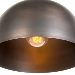 QAZQA Schlafzimmerlampen|Küchenlampen*Industrielle Hängelampe braun 40 cm - Hoodi