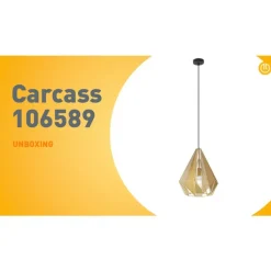 QAZQA Pendelleuchten|Wohnzimmerlampen*Industrielle Hängelampe Gold mit Netz - Karkasse