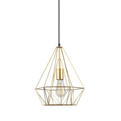 QAZQA Pendelleuchten|Wohnzimmerlampen*Industrielle Hängelampe Golddraht - Carcass