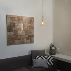 QAZQA Pendelleuchten|Wohnzimmerlampen*Industrielle Hängelampe Golddraht - Carcass