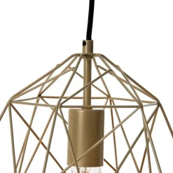 QAZQA Pendelleuchten|Wohnzimmerlampen*Industrielle Hängelampe Gold - Framework Basic