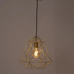 QAZQA Pendelleuchten|Wohnzimmerlampen*Industrielle Hängelampe Gold - Framework Basic