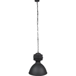 QAZQA Pendelleuchten|Esszimmerlampen*Industrielle Hängelampe klein matt schwarz - Sicko