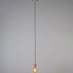 QAZQA Pendelleuchten|Wohnzimmerlampen*Industrielle Hängelampe Kupfer - Facil 1