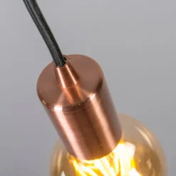 QAZQA Pendelleuchten|Wohnzimmerlampen*Industrielle Hängelampe Kupfer - Facil 1
