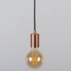 QAZQA Pendelleuchten|Wohnzimmerlampen*Industrielle Hängelampe Kupfer - Facil 1