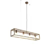 QAZQA Pendelleuchten|Wohnzimmerlampen*Industrielle Hängelampe rostbraun 4-Licht - Käfig