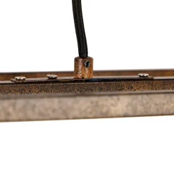 QAZQA Pendelleuchten|Wohnzimmerlampen*Industrielle Hängelampe rostbraun 4-Licht - Käfig
