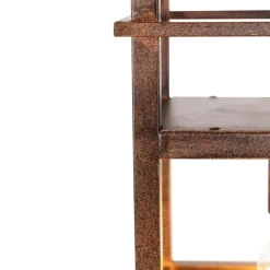 QAZQA Schlafzimmerlampen|Küchenlampen*Industrielle Hängelampe rostbraun mit Gestell 4-flammig - Cage Rack