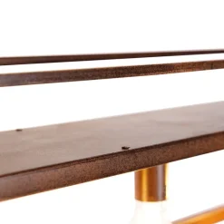 QAZQA Schlafzimmerlampen|Küchenlampen*Industrielle Hängelampe rostbraun mit Gestell 4-flammig - Cage Rack