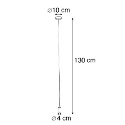 QAZQA Pendelleuchten|Wohnzimmerlampen*Industrielle Hängelampe Schwarz Rund - Facil