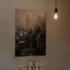 QAZQA Pendelleuchten|Wohnzimmerlampen*Industrielle Hängelampe Schwarz Rund - Facil