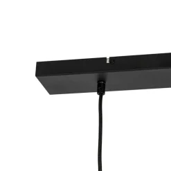 QAZQA Pendelleuchten|Wohnzimmerlampen*Industrielle Hängelampe schwarz 2-Lichter - Hanze