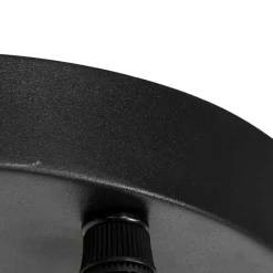 QAZQA Pendelleuchten|Wohnzimmerlampen*Industrielle Hängelampe schwarz mit runden 3-Lichtern aus Beton - Pedra