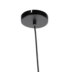 QAZQA Pendelleuchten|Wohnzimmerlampen*Industrielle Hängelampe Schwarz und Messing 78 cm 6 Lichter - Sydney
