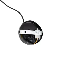 QAZQA Pendelleuchten|Wohnzimmerlampen*Industrielle Hängelampe Schwarz und Messing 78 cm 6 Lichter - Sydney