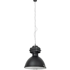 QAZQA Pendelleuchten|Wohnzimmerlampen*Industrielle Hängelampe schwarz 53,5 cm - Sicko