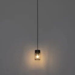 QAZQA Pendelleuchten|Wohnzimmerlampen*Industrielle Hängelampe schwarz - Jim