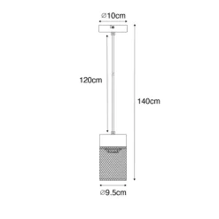 QAZQA Pendelleuchten|Wohnzimmerlampen*Industrielle Hängelampe schwarz - Jim