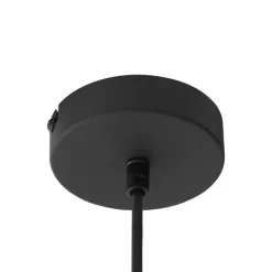 QAZQA Pendelleuchten|Wohnzimmerlampen*Industrielle Hängelampe schwarz mit Netz - Karkasse