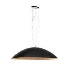 QAZQA Küchenlampen|Esszimmerlampen*Industrielle Hängelampe schwarz mit Gold 115 cm - Magna