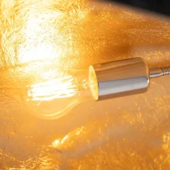 QAZQA Küchenlampen|Esszimmerlampen*Industrielle Hängelampe schwarz mit Gold 115 cm - Magna