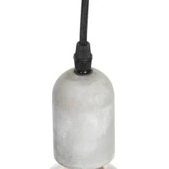 QAZQA Pendelleuchten|Wohnzimmerlampen*Industrielle Hängelampe schwarz mit Beton rund 5-Licht - Pedra